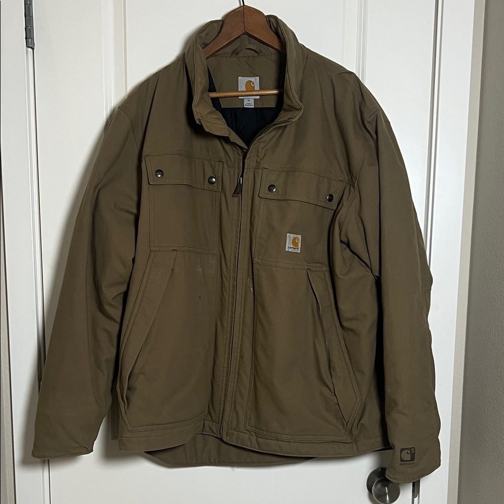 Carhartt Quick Duck Jefferson Traditional Brown Worn in Jacket XL - Picture 2 of 12